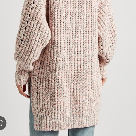 Free People Long Knit Pink Cardigan - Picture 4 of 10